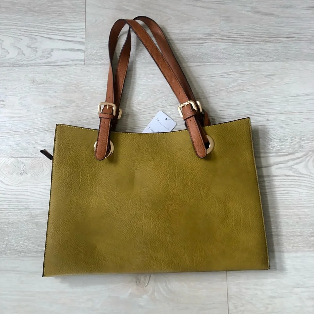 NWT Large Briefcase Work Shoulder Bag Tote with Zip Purse Wallet